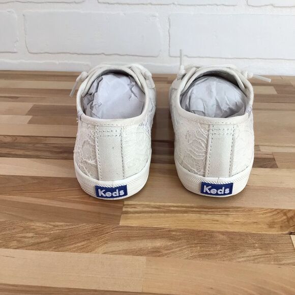 Keds Ecru Shoes Sneekers Lace Pattern New In The Box - Picture 3 of 10